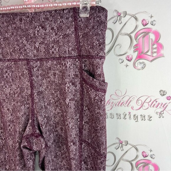 Mondetta tights leggings heathered Textured Purple pink Leggings pants - Picture 4 of 8